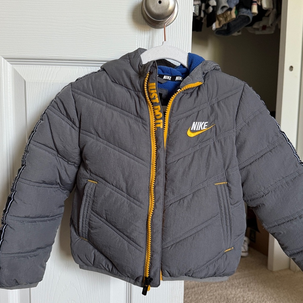 Nike Gray Jacket with Yellow Details